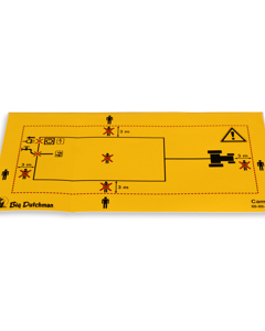 Aufkleber INT: Sicherheitsabstand beim Verziehen CAMP2